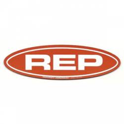 Republican Red - Slim Oval Magnet