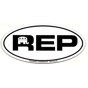 Republican Rep Oval Magnet