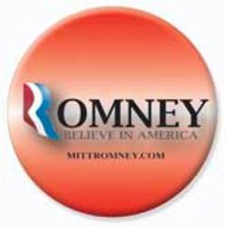 Romney Believe In America - Orange Button