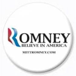 Romney Believe In America - White Button
