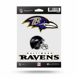 Baltimore Ravens - Sheet Of 3 Triple Spirit Stickers