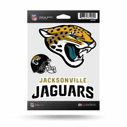 Jacksonville Jaguars - Sheet Of 3 Triple Spirit Stickers
