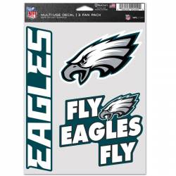 Philadelphia Eagles Fly Eagles Fly - 3 Pack Sticker Sheet