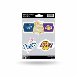 Los Angeles Dodgers Lakers 2020 City Of Champions - Sheet Of 3 Triple Spirit Stickers