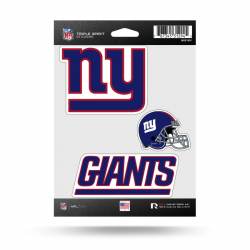 New York Giants - Sheet Of 3 Triple Spirit Stickers