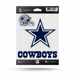 Dallas Cowboys - Sheet Of 3 Triple Spirit Stickers