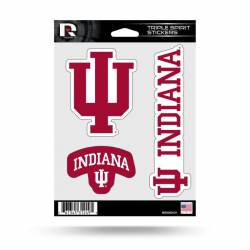 Indiana University Hoosiers - Sheet Of 3 Triple Spirit Stickers