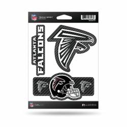 Atlanta Falcons - Sheet Of 3 Carbon Fiber Triple Spirit Stickers