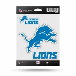 Detroit Lions - Sheet Of 3 Triple Spirit Stickers