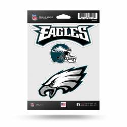 Philadelphia Eagles - Sheet Of 3 Triple Spirit Stickers
