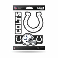 Indianapolis Colts - Sheet Of 3 Carbon Fiber Triple Spirit Stickers