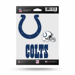 Indianapolis Colts - Sheet Of 3 Triple Spirit Stickers