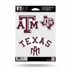 Texas A&M University Aggies - Sheet Of 3 Triple Spirit Stickers