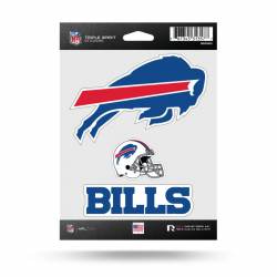 Buffalo Bills - Sheet Of 3 Triple Spirit Stickers