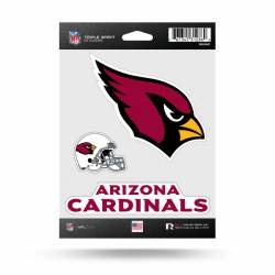 Arizona Cardinals - Sheet Of 3 Triple Spirit Stickers