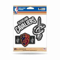 Cleveland Cavaliers - Sheet Of 3 Carbon Fiber Triple Spirit Stickers