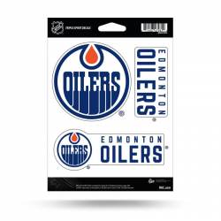 Edmonton Oilers - Sheet Of 3 Triple Spirit Stickers