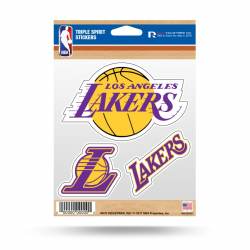 Los Angeles Lakers - Sheet Of 3 Triple Spirit Stickers
