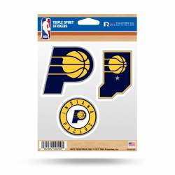 Indiana Pacers - Sheet Of 3 Triple Spirit Stickers