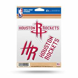 Houston Rockets - Sheet Of 3 Triple Spirit Stickers