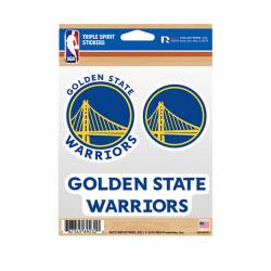 Golden State Warriors - Sheet Of 3 Triple Spirit Stickers