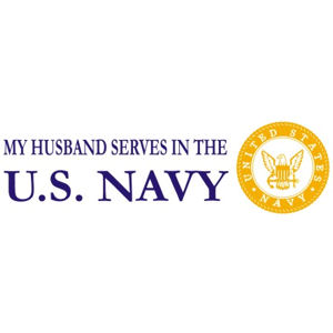My Husband Serves In The Navy Sticker