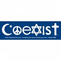 Coexist Blue & White - Mini Sticker