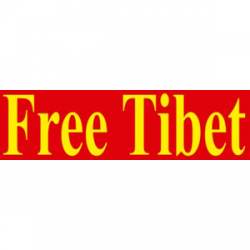 Free Tibet - Bumper Sticker