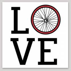 Love Bike Bicycle - Square Sticker