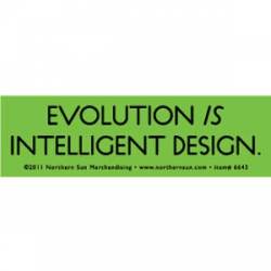 Evolution Is Intelligent Design - Mini Sticker