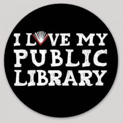I Love My Public Library - Vinyl Sticker