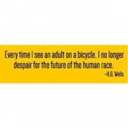 See An Adult On A Bicycle HG Wells - Mini Sticker