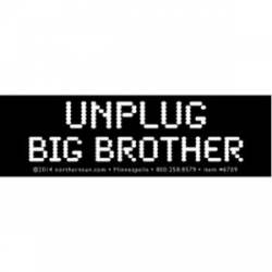 Unplug Big Brother - Mini Sticker