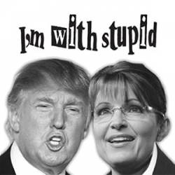 I'm With Stupid Anti Donald Trump - Square Sticker