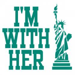 I'm With Her Statue Of Liberty Sticker - Square Sticker