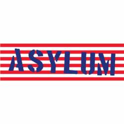 Asylum Red White & Blue - Mini Sticker