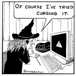Witch Of Course I've Tried Cursing It Computer  - Vinyl Sticker