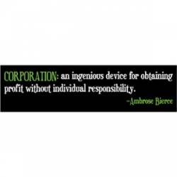 Definition Of Corporation - Bumper Sticker