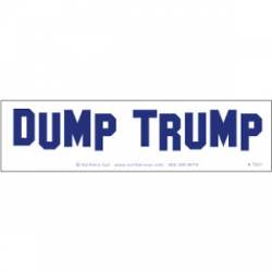 Dump Trump Blue & White - Bumper Sticker