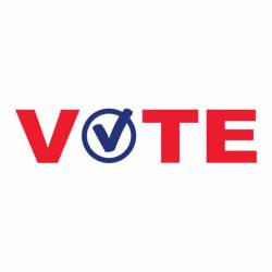 VOTE With Check Mark - Bumper Sticker