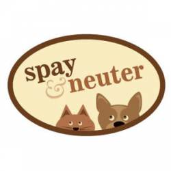 Spay & Neuter - Oval Magnet