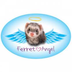 Ferret Pet Angel - Oval Magnet