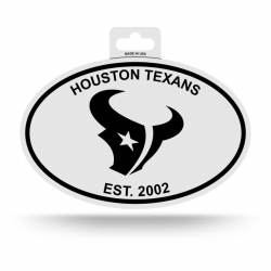 Houston Texans Est. 2002 - Black & White Oval Sticker