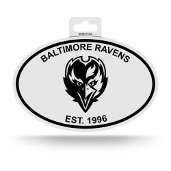 Baltimore Ravens Est. 1996 - Black & White Oval Sticker