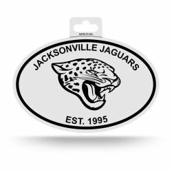 Jacksonville Jaguars Est. 1995 - Black & White Oval Sticker
