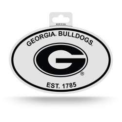 University Of Georgia Bulldogs - Black & White Oval Sticker