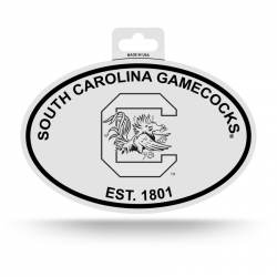 University Of South Carolina Gamecocks - Black & White Oval Sticker