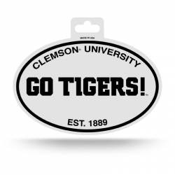Clemson University Tigers - Black & White Oval Sticker