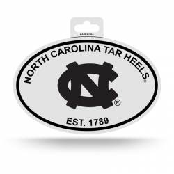 University Of North Carolina Tar Heels - Black & White Oval Sticker