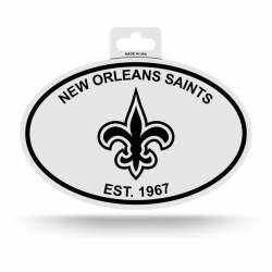 New Orleans Saints Est. 1967 - Black & White Oval Sticker